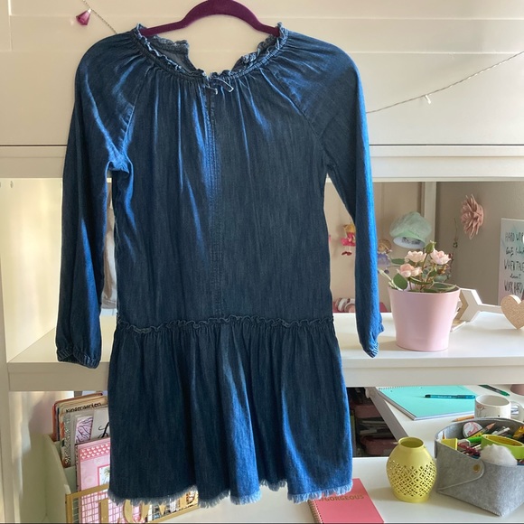 🌸3/$30🌸 GAP Denim Girls’ Country-Style Long Sleeve Dress 👗 - Picture 1 of 6